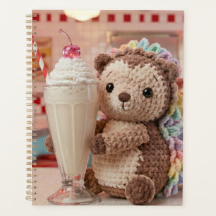 Hérisson au crochet et milkshake au diner rétro