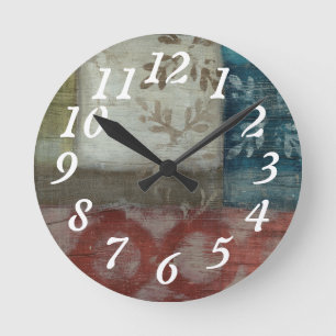 Heritage Abstract II Round Clock