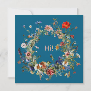 Heritage Botanical Wreath Stationery Set Card