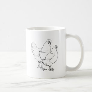 Heritage Breed Chickens - Rooster and Hen Coffee Mug