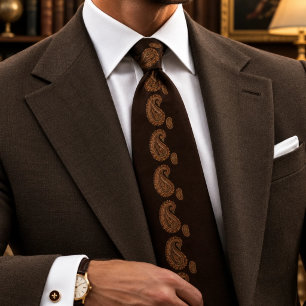 Heritage Brown Antique Paisley Elegance Tie