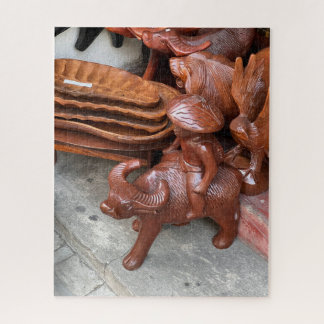Heritage Bull Wood Statue Jigsaw Puzzle