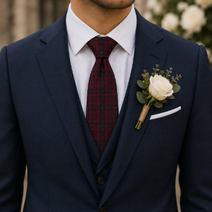 Heritage Burgundy Plaid Tie