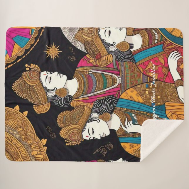 "Heritage Celebrations Redefined" Sherpa Blanket (Front (Horizontal))