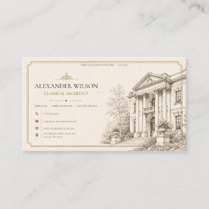 Heritage Classical Architect Business Card