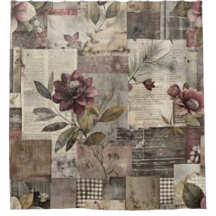 Heritage Floral Quilt in Burgundy and Brown