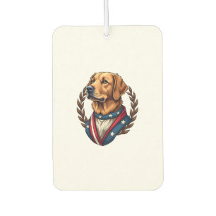 Heritage Golden Retriever Patriotic Vintage Tee 4 Air Freshener