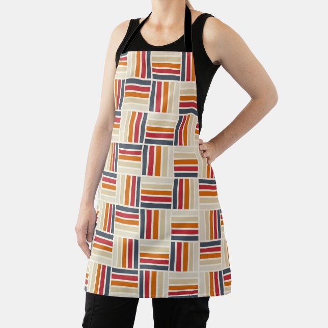 Heritage Grid Quilt seamless pattern Apron (Insitu)