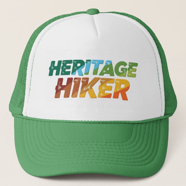 Heritage Hiker , t-shirt Trucker Hat (Front)