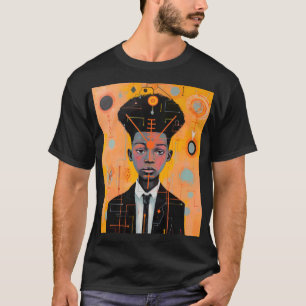 Heritage Identity Portrait Black Excellence Wall T-Shirt