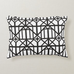 Heritage Lattice line Tudor Architecture inspired Accent Pillow