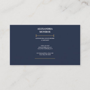 Heritage Luxury Horizontal Real Estate Business Card