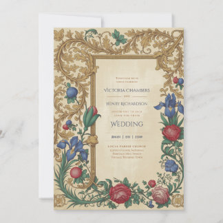 Heritage | Medieval Renaissance Gold Jewel Wedding Invitation