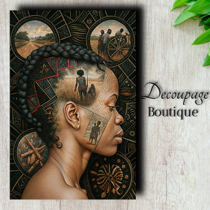 Heritage Mindscape African Woman Decoupage Tissue Paper