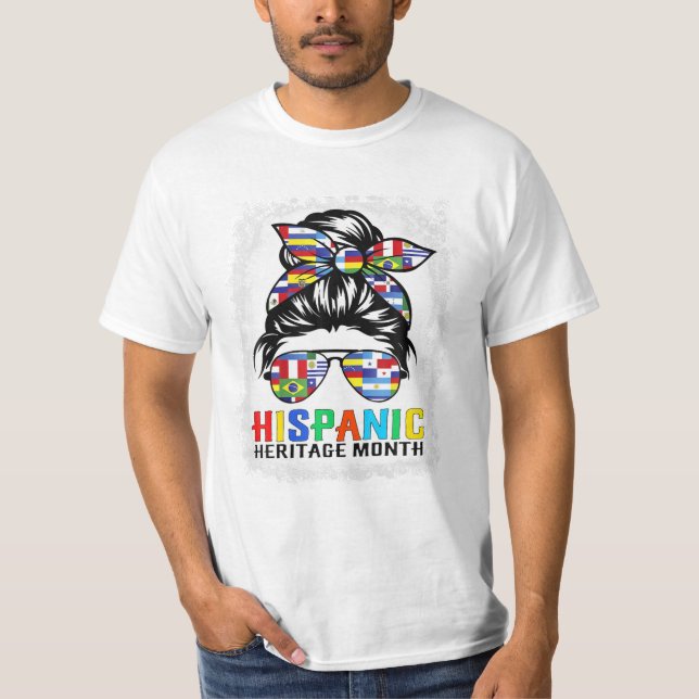 Heritage Month Flags Messy T-Shirt (Front)