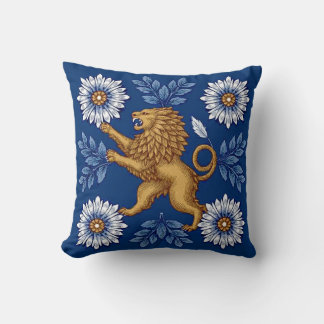 Heritage Motif Lion Throw Pillow