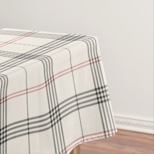 HERITAGE   Neutral Tartan Pattern Tablecloth