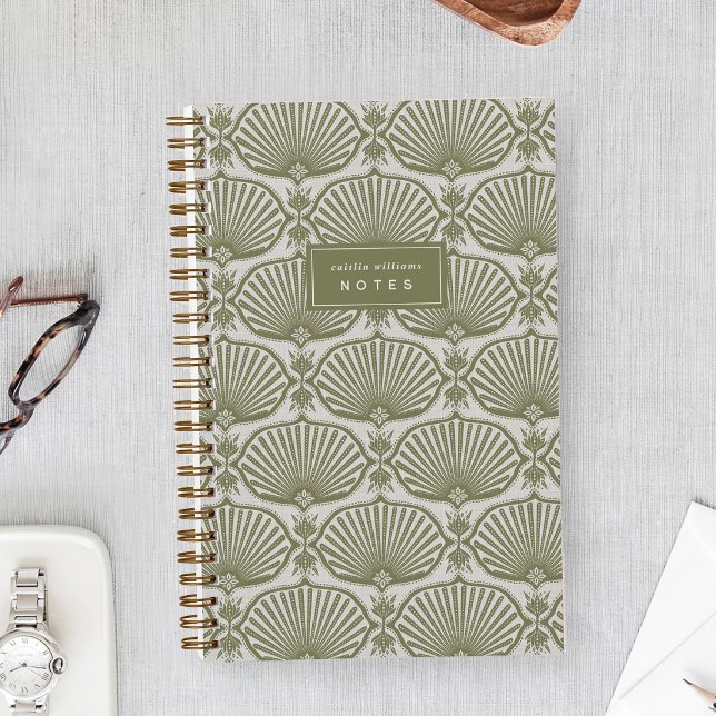 Heritage Olive | Deco Fans Personalized Notebook (Creator Uploaded)