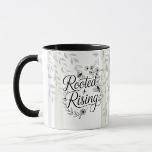 Heritage Rooted and Rising Botanical Quote Mug