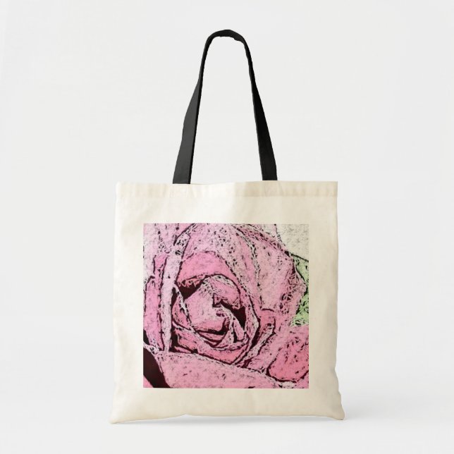 Heritage Rose block print Tote Bag (Front)