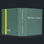 Heritage Style Baseball Card Binder<br><div class="desc">Colours,  font and design portray old style baseball parks. Editable text.</div>
