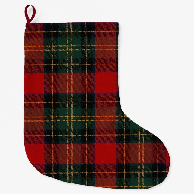 Heritage Tartan Plaid Large Christmas Stocking (Front)
