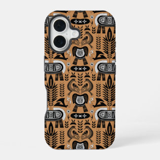 Heritage Totem  – African Tribal Animal Pattern iPhone 16 Case