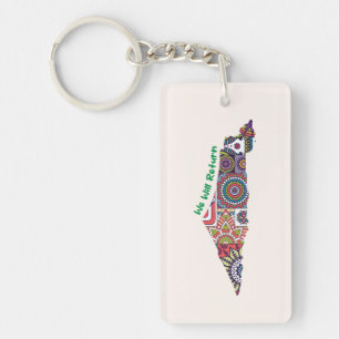 Heritage Within the Map of Palestine Keychain