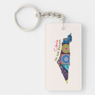 Heritage Within the Map of Palestine Keychain