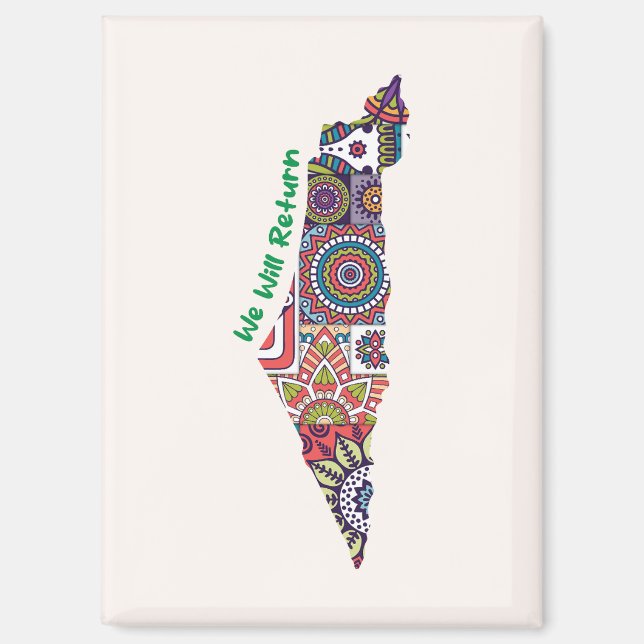  Heritage Within the Map of Palestine Magnet (Front)
