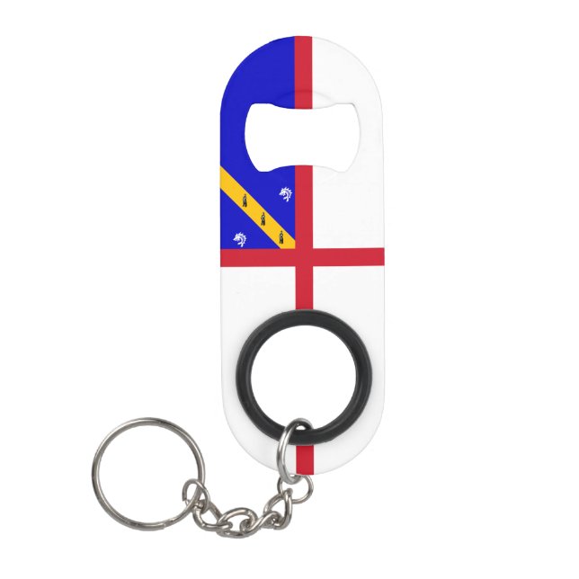 Herm Flag Keychain Bottle Opener (Front)