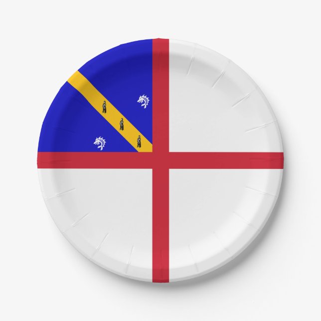 Herm Flag Paper Plate (Front)