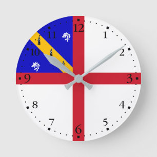 Herm Flag Round Clock