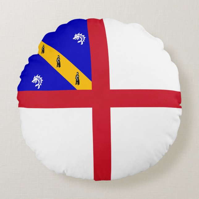 Herm Flag Round Pillow (Front)