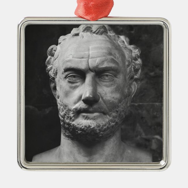 Herm of a man, said to be Thucydides Metal Ornament (Front)
