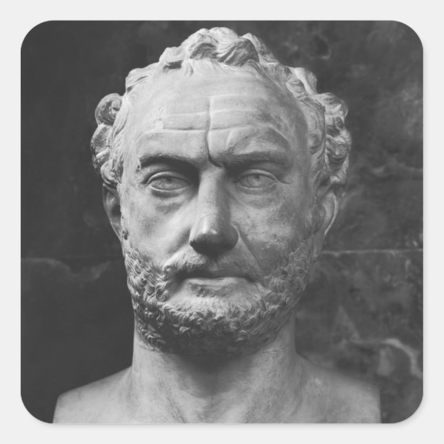 Herm of a man, said to be Thucydides Square Sticker (Front)