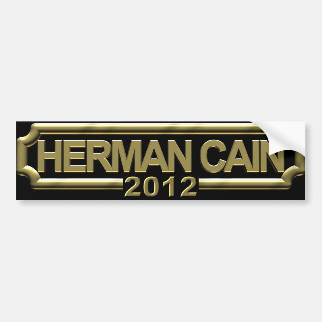Herman Cain 2012 Bumper Sticker (Front)