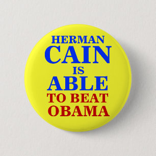 herman cain is able 2012 2 inch round button