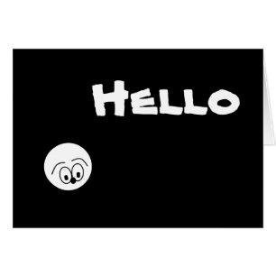 Herman Says "HELLO" Black & White Greeting Card