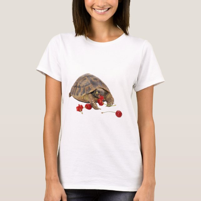 Hermann Tortoise and Strawberries T-Shirt (Front)