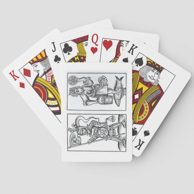 Hermensul or Irmensul (left) and Crodon (right) id Playing Cards (Back)