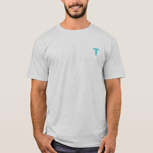 Hermes Caduceus Staff T-Shirt in Grey