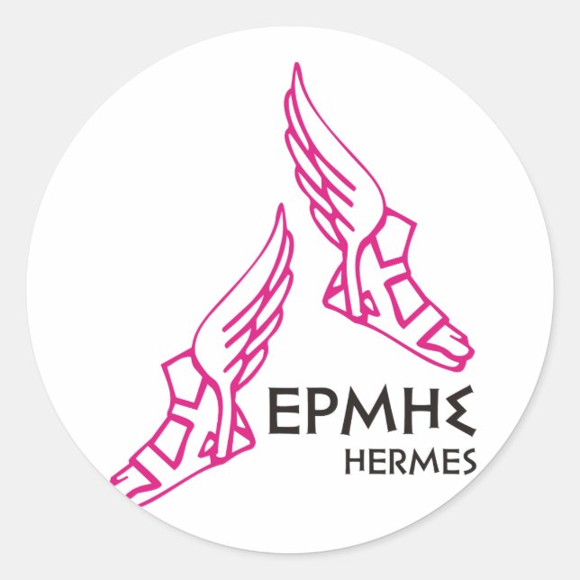 Hermes / Ermis - One of the 12 Greek Gods Classic Round Sticker (Front)
