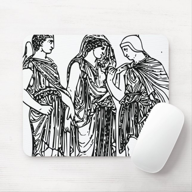 Hermes, Orpheus and Eurydice Mouse Pad (With Mouse)