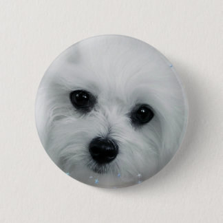 Hermes the Maltese 2 Inch Round Button