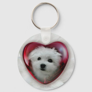 Hermes the Maltese Keychain