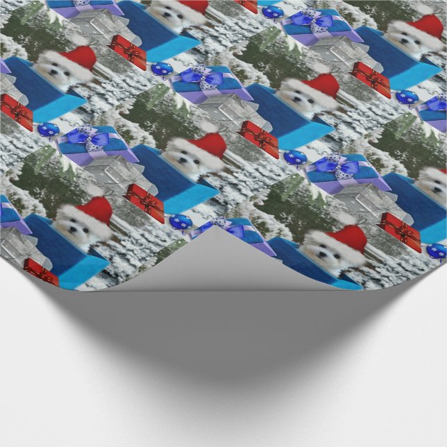 Hermes the Maltese Wrapping Paper (Corner)