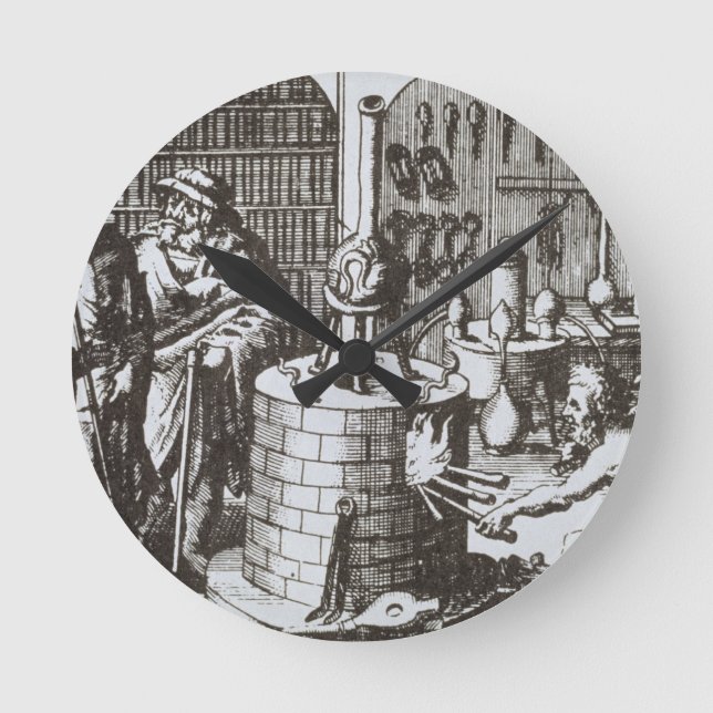 Hermetic Philosophers and an Alchemist, from 'Muse Round Clock (Front)