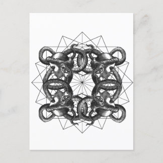 Hermetica Moderna - Medusa Intertwined Invitation Postcard