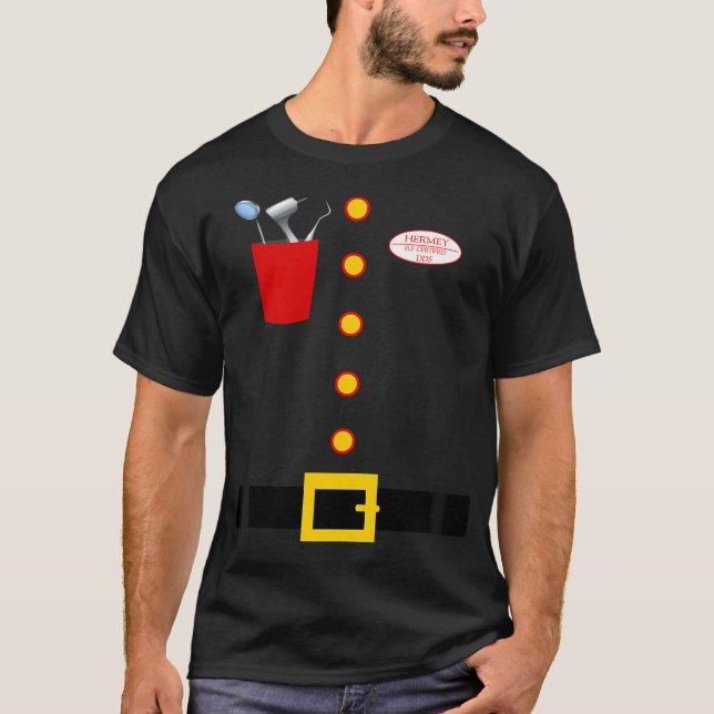 Hermey Dentist Elf Costume - Elf Dentist Funny Chr T-Shirt (Front)